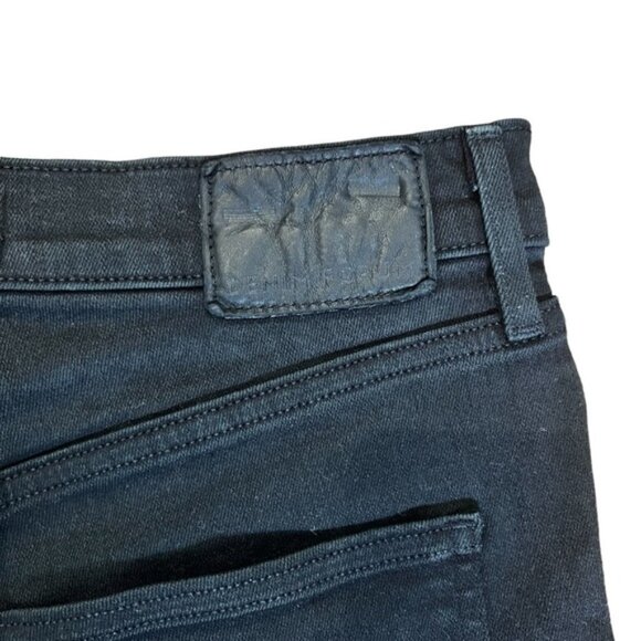 Denim Forum Lola bike short black cutoffs jean shorts Sz 29 excellent condition - Picture 8 of 10